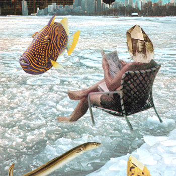 O ártico abstrato - Colagem Digital